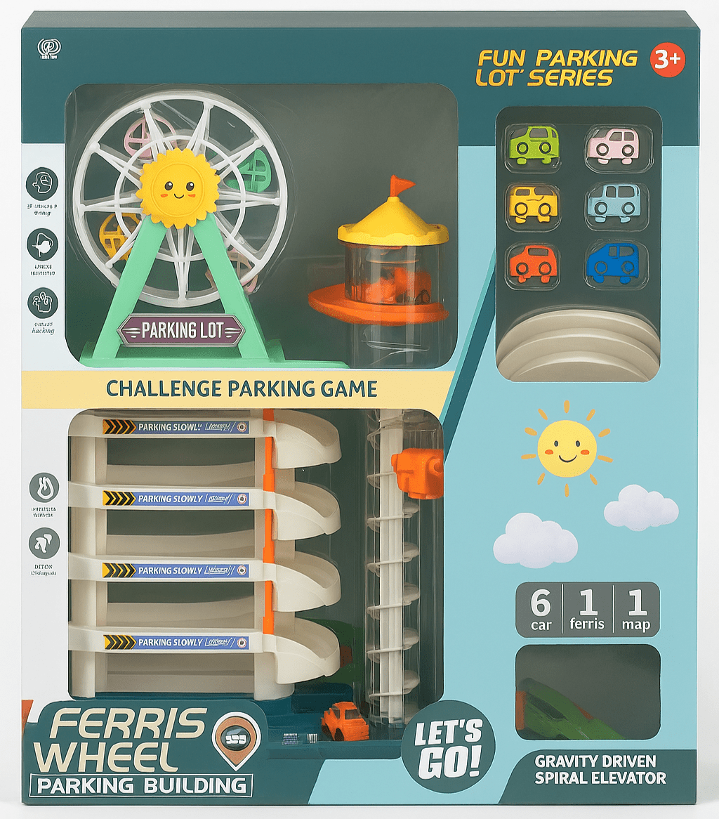 Pista Estacionamiento Juego Infantil con 6 Autos