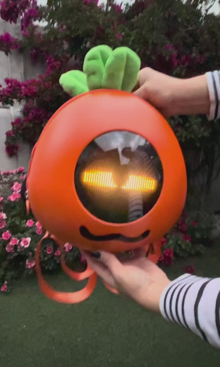 Cargar video: Mochila con Pantalla LED Infantil Diseño Calabaza Impermeable