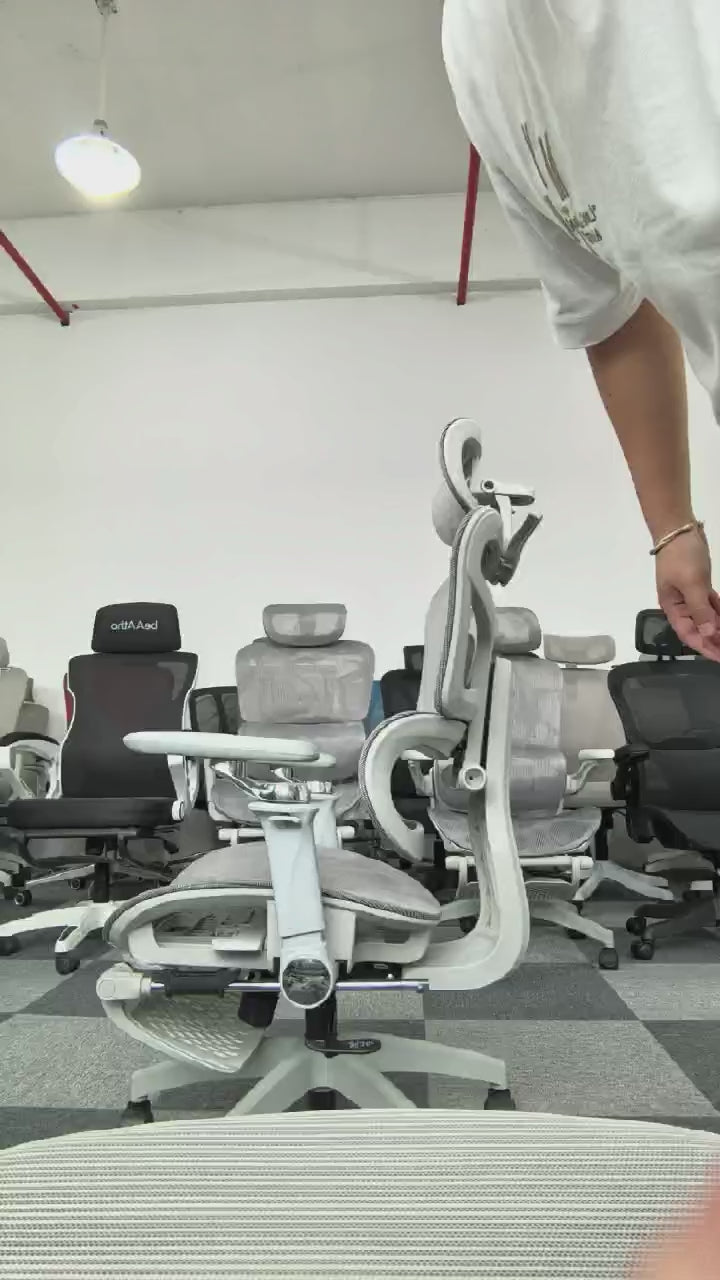 Silla Ergonómica Reclinable con Reposapiés y Soporte Lumbar