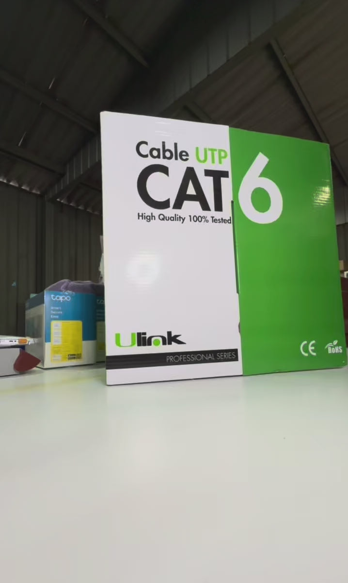 Cargar video: Cable de Red UTP 305 Metros Cat6 23 Awg Color Gris
