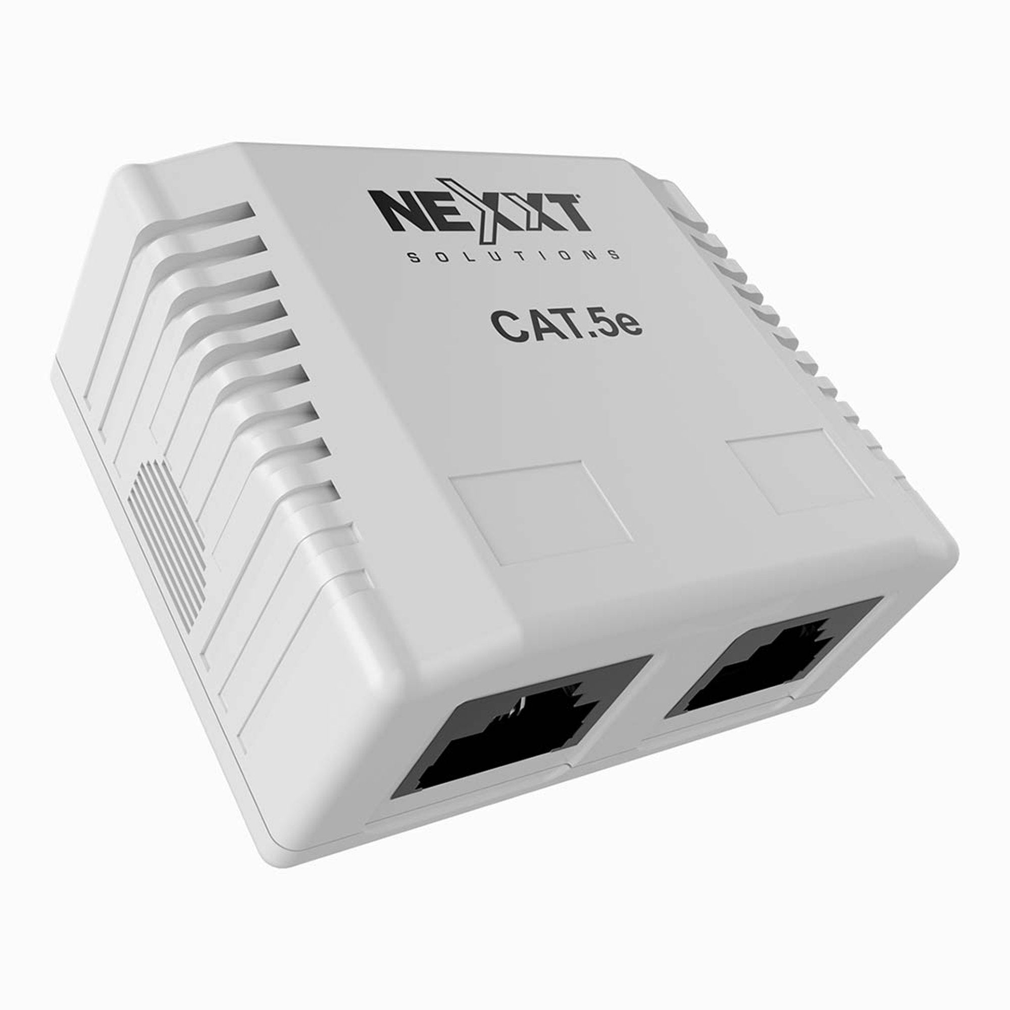 Roseta Sobre Puesta Rj45 Cat5e con 2 Módulos Nexxt