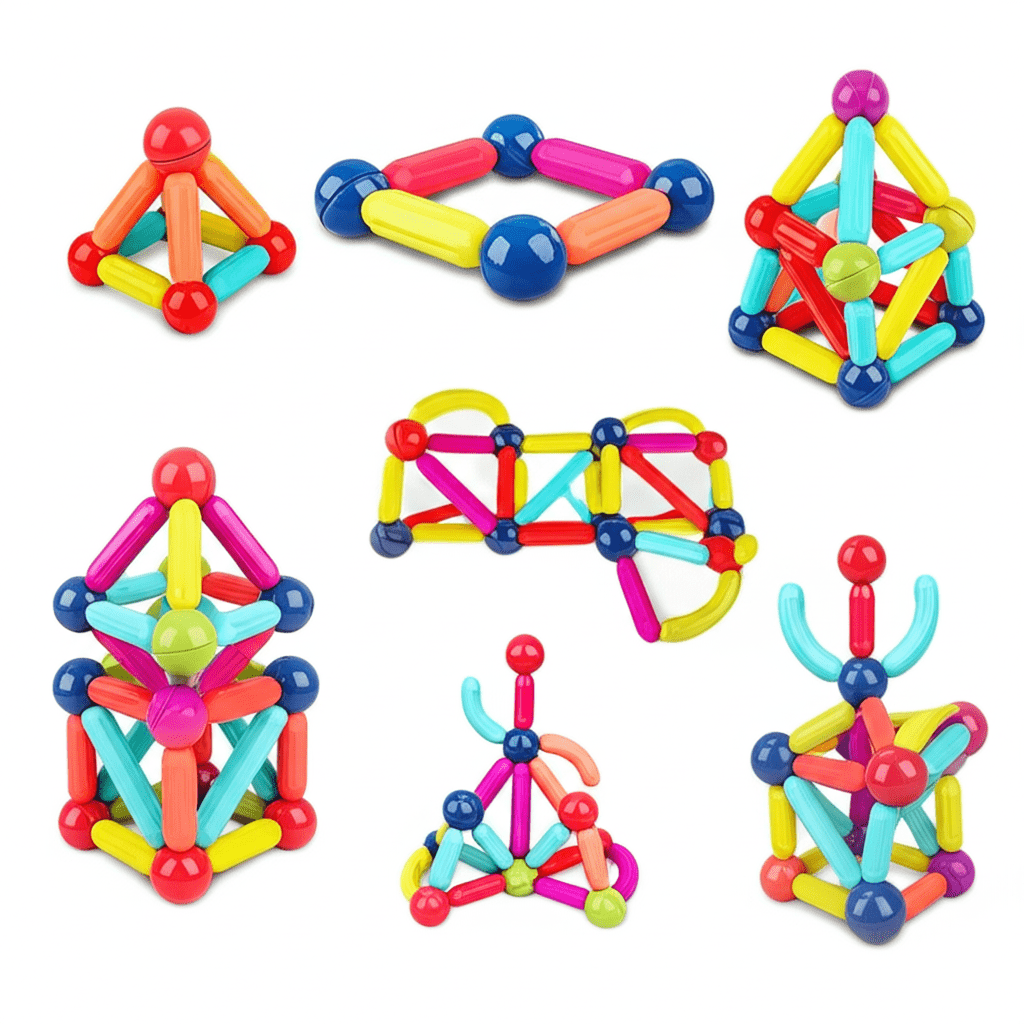 Set de Construcción Magnética 64 Piezas - STEM Educativo