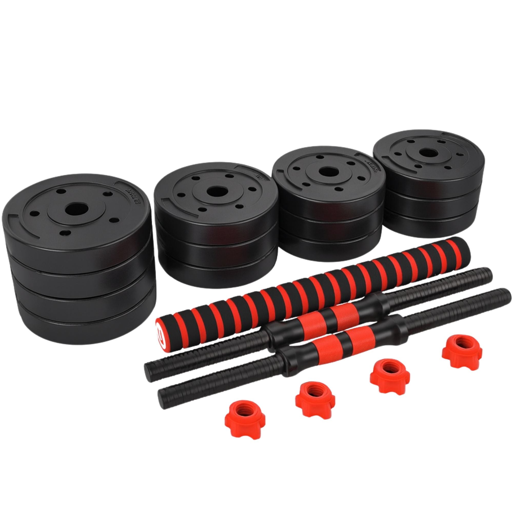 Set de Pesas 30 Kg 3 en 1 Mancuernas Convertibles a Barra