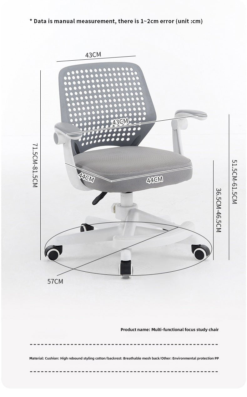 Silla ergonómica infantil de estudio ajustable