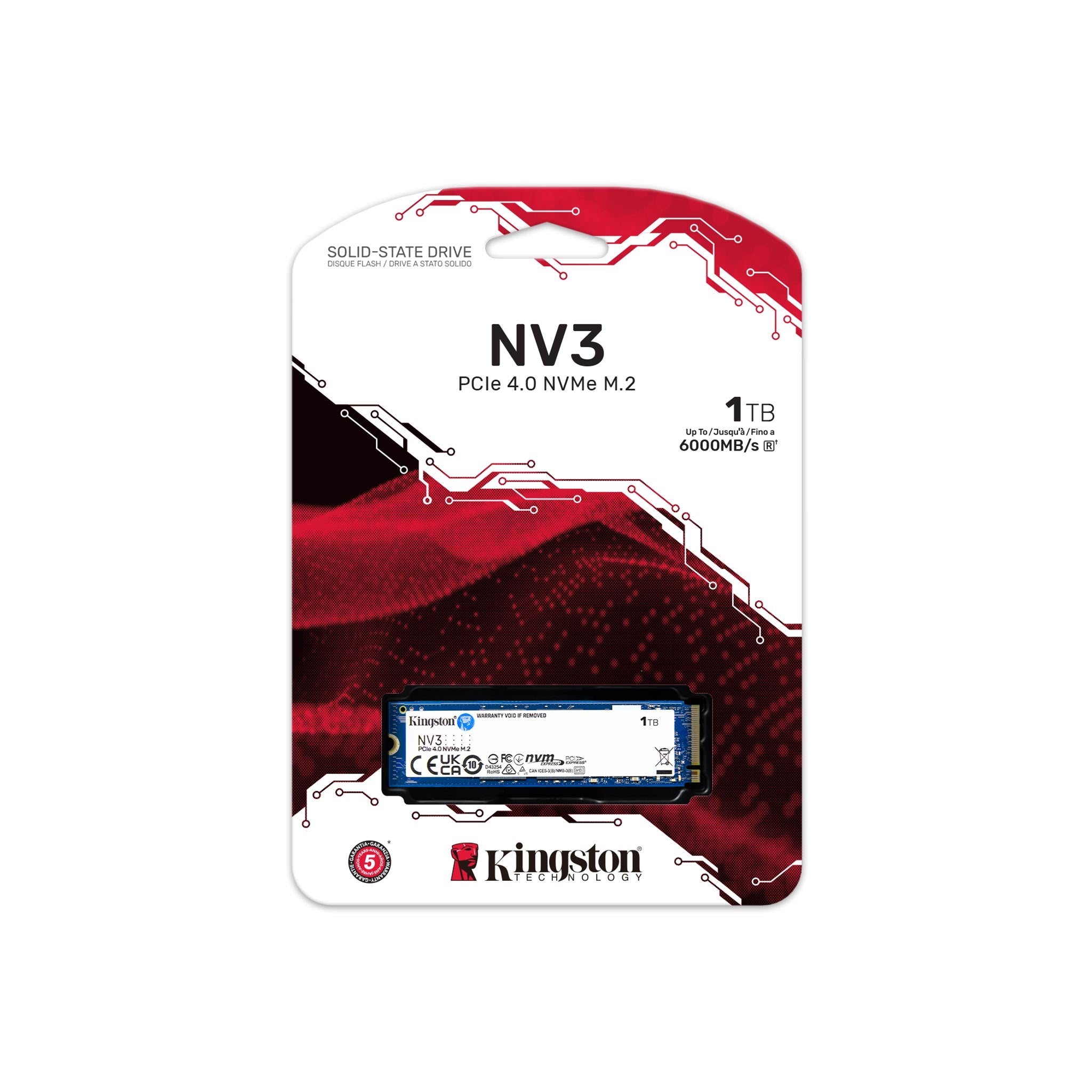 SSD 1TB Kingston NV3 PCIe 4.0 NVMe M.2
