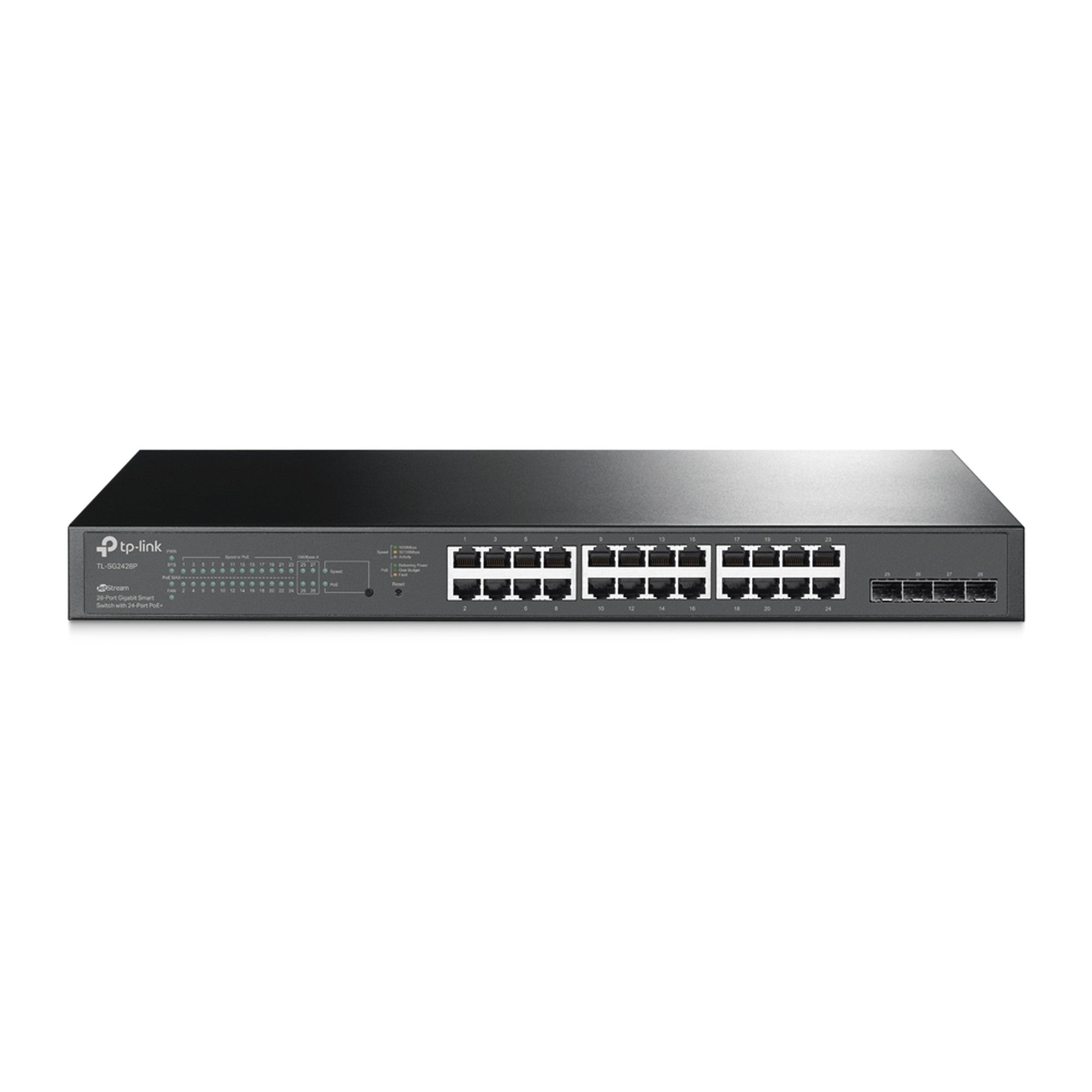 Switch 24 Puertos PoE+ Gigabit + 4 SFP TP - Link SG2428P