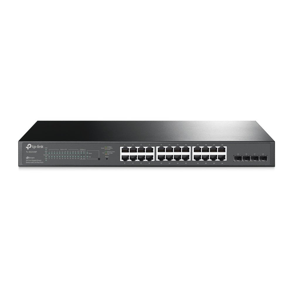 Switch 24 Puertos PoE+ Gigabit + 4 SFP TP - Link SG2428P