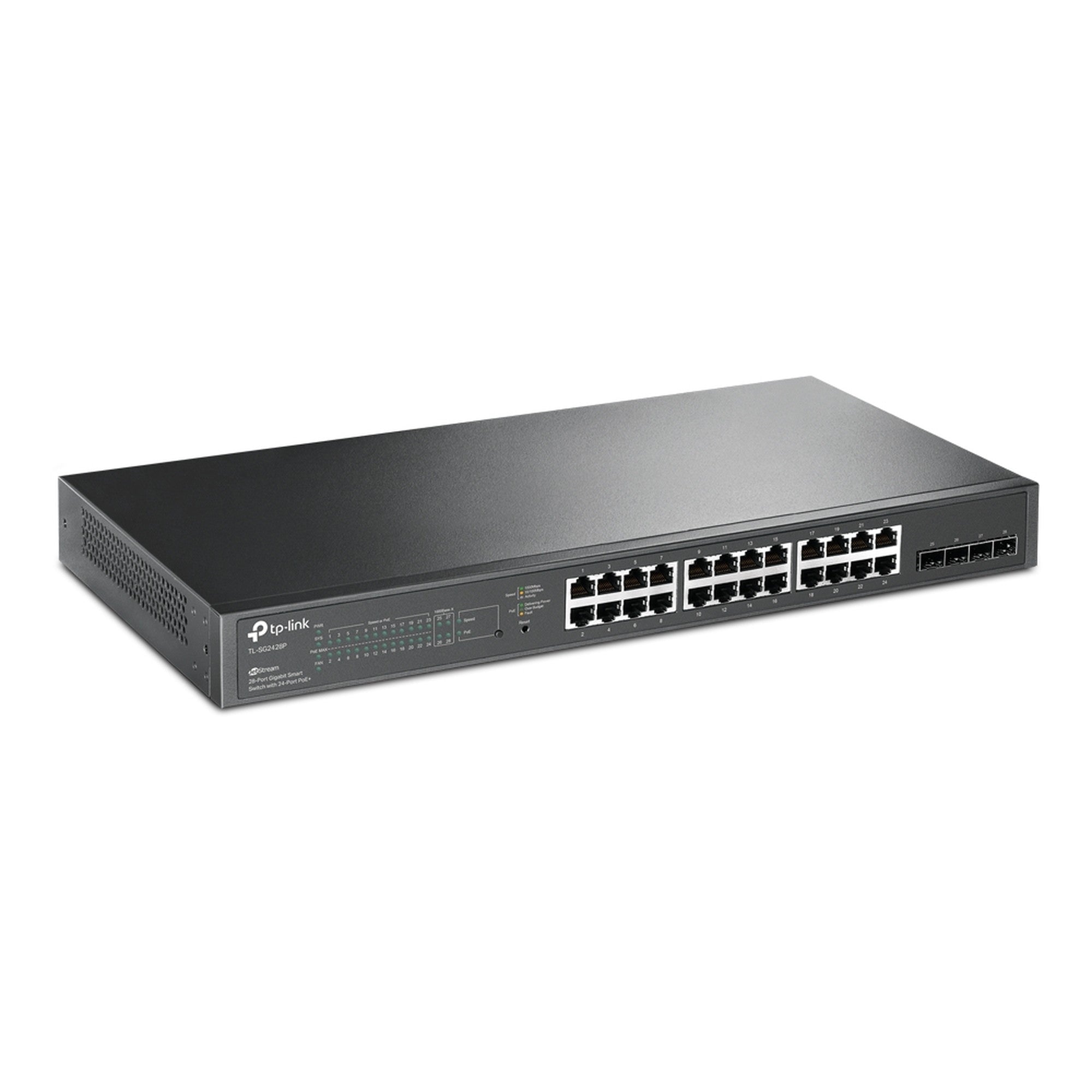 Switch 24 Puertos PoE+ Gigabit + 4 SFP TP - Link SG2428P