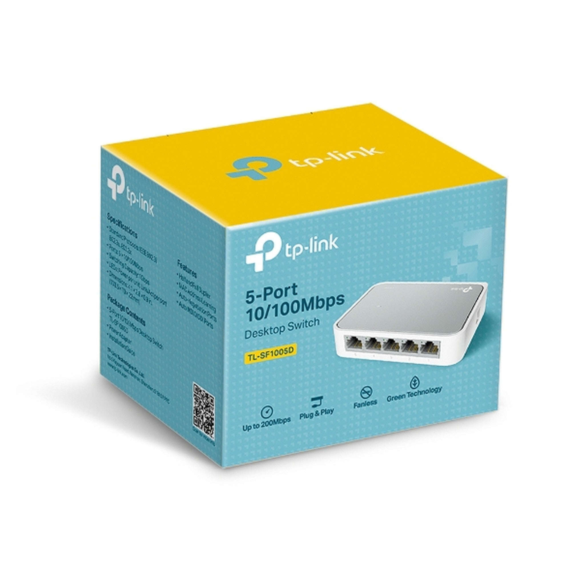 Switch 5 Puertos 10/100Mbps TP - Link TL - SF1005D Compacto