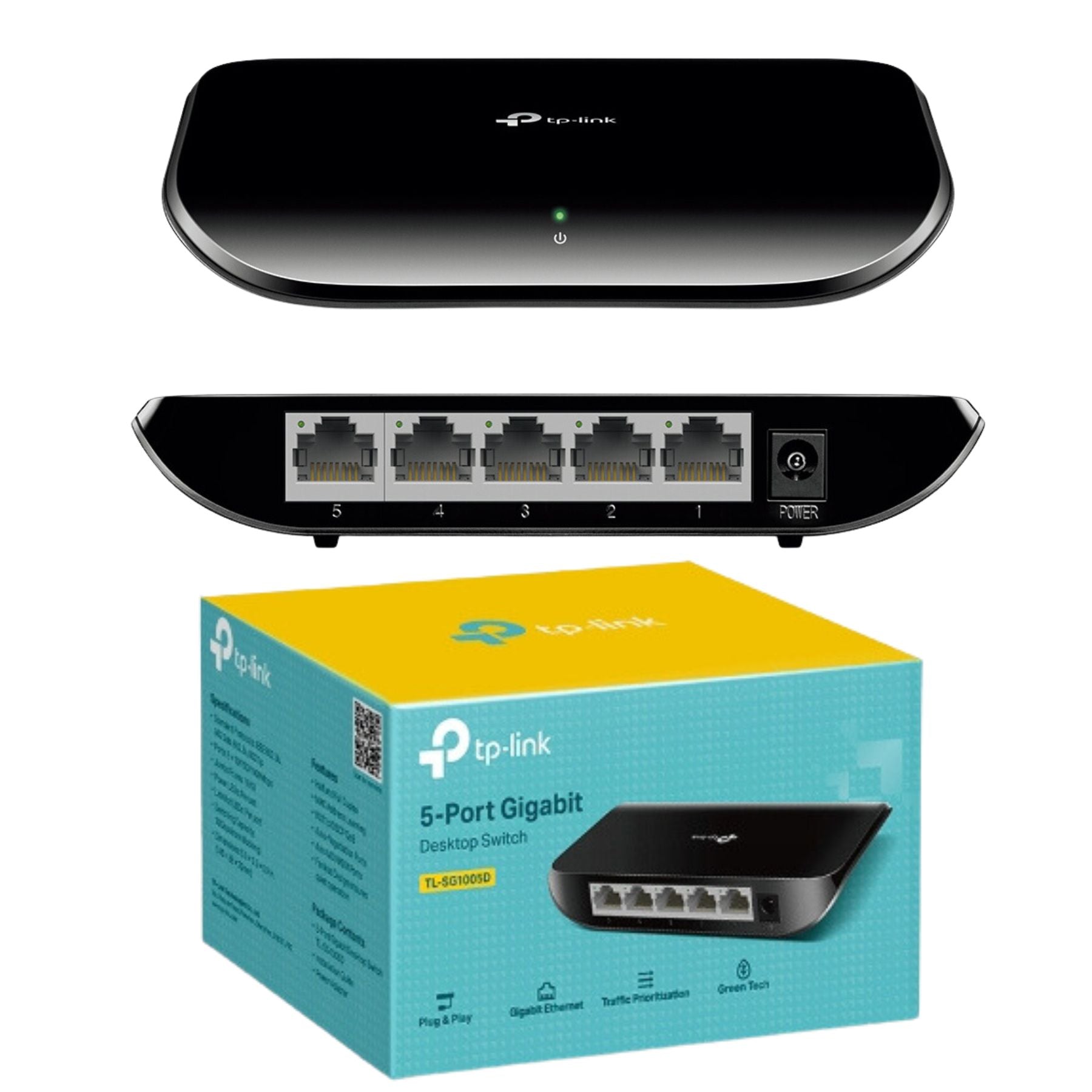 Switch 5 Puertos Gigabit 10/100/1000 Tp - Link TL - SG1005D Cable