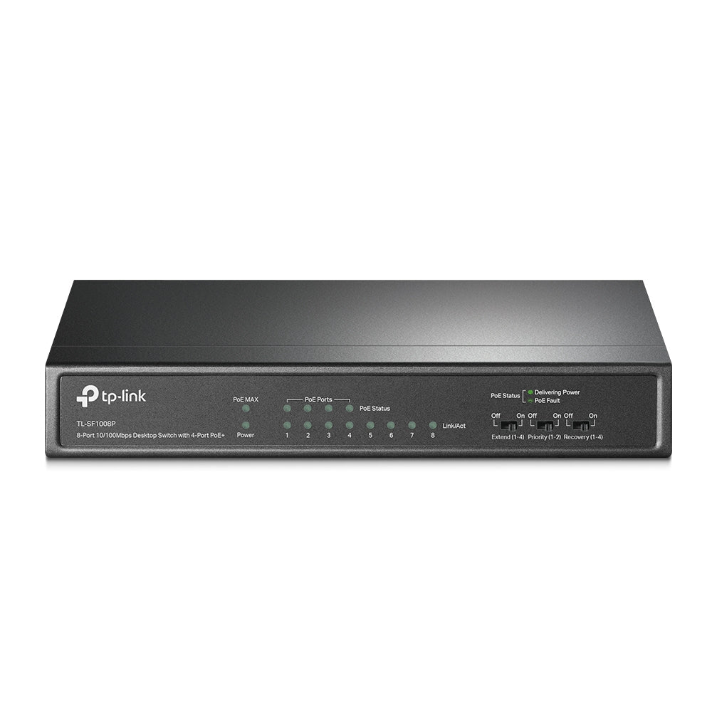 Switch 8 Puertos 4 Puertos PoE+ 10/100Mbps TL - SF1008P