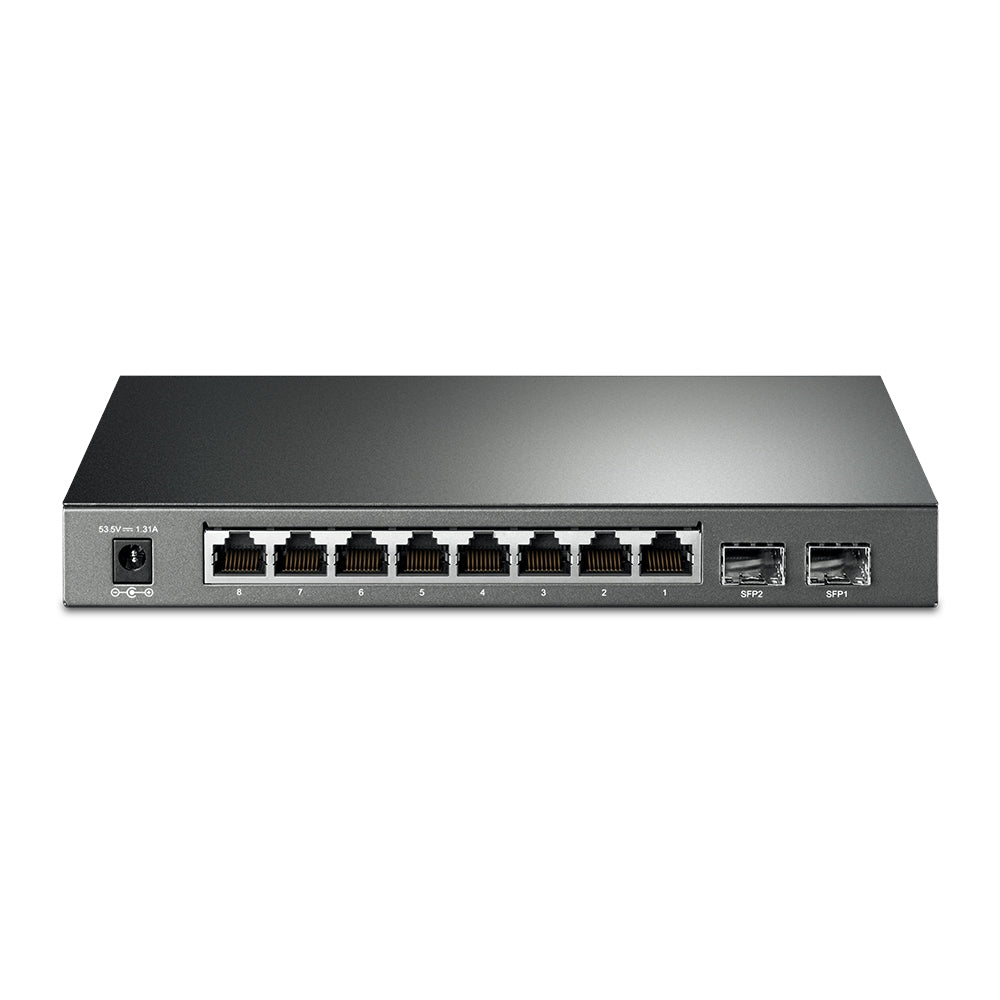 Switch Inteligente 10 Puertos Gigabit 8 PoE+ y 2 Ranuras SFP