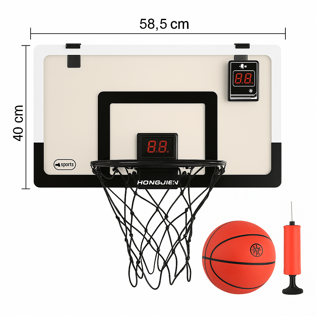 Tablero Básquetbol con Marcador Electrónico 59x40cm