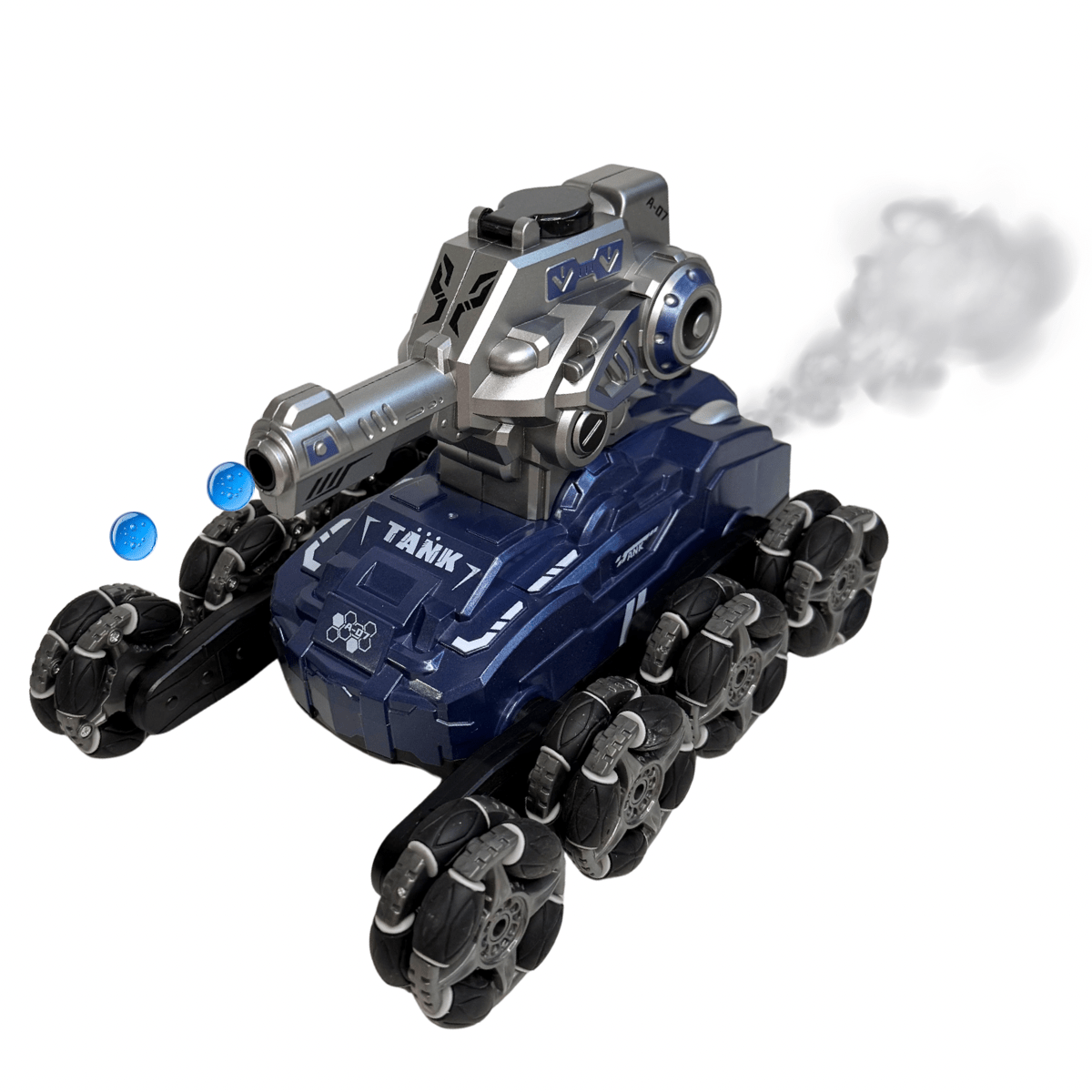 Tanque con Control Remoto Lanza Bolitas de Gel - Luz y Sonido