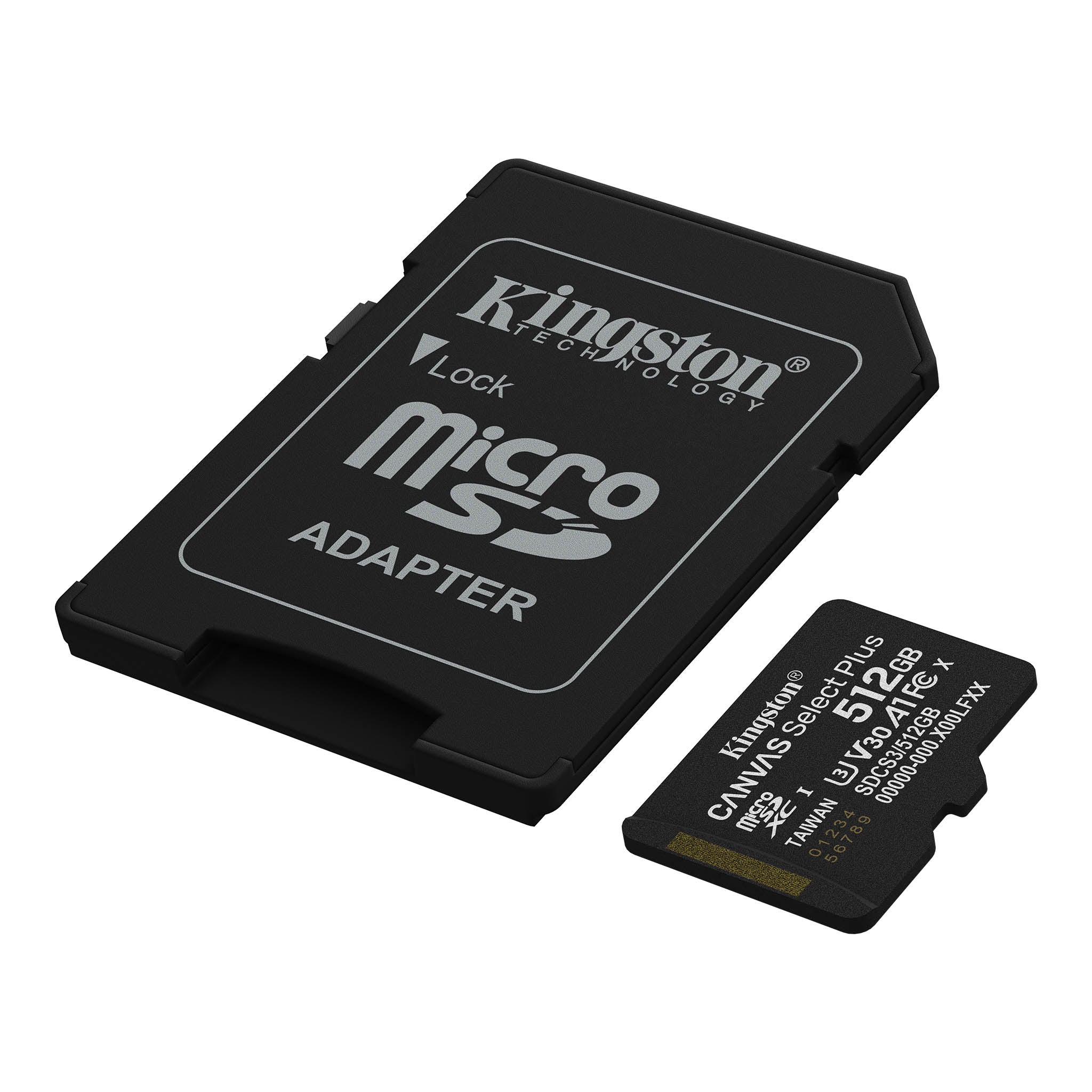 Tarjeta MicroSD 512GB Kingston Canvas Select Plus A1