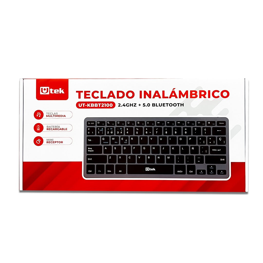 Teclado inalámbrico UTEK UT‑KBBT2100 multi dispositivo