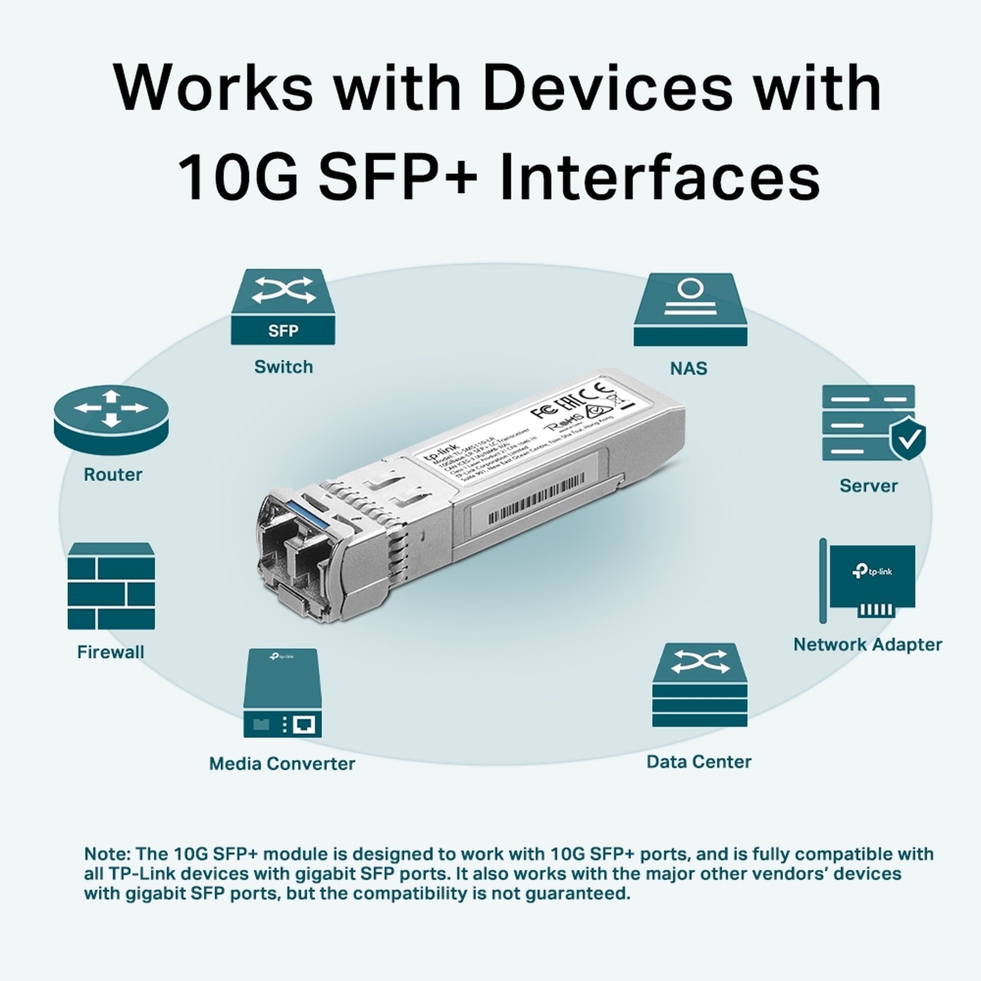 Transceptor TP - Link TL - SM5110 - LR SFP+ 10G LC Monomodo
