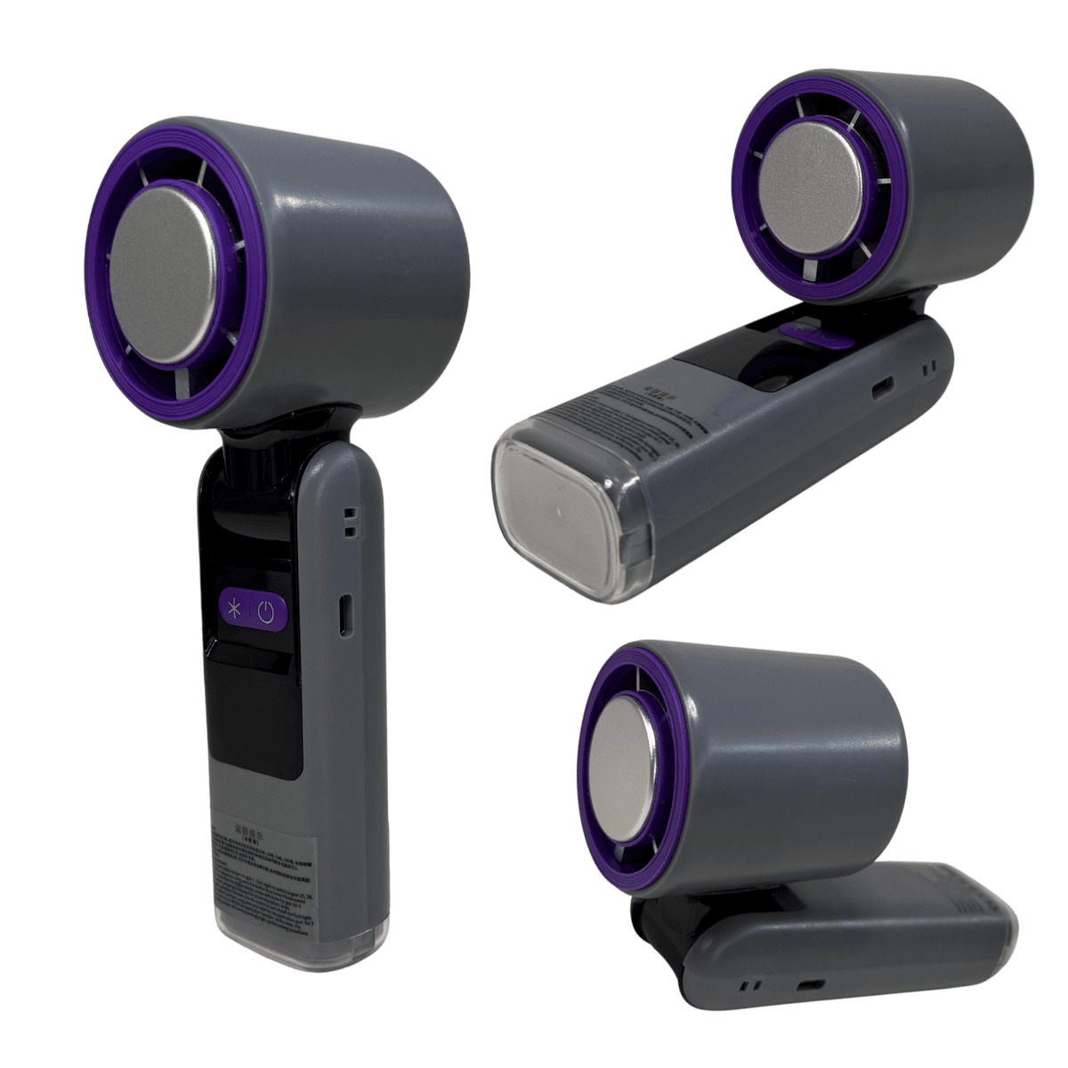 Ventilador Portátil con Pantalla Digital y Linterna LED