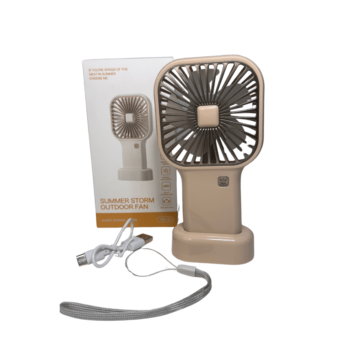 Ventilador Portátil Recargable de Mano y Escritorio USB MS - 121