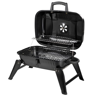 Parrilla Portátil Tipo Maleta Grande BBQ Carbón Camping