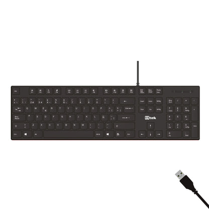 Teclado alámbrico USB multimedia tecla Slim UT-KB750 - teclado alámbrico