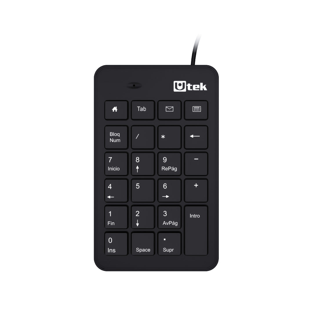 Imagen de Teclado Numérico USB Multimedia 23 Teclas Utek UT-KBN700U  Dispositivos