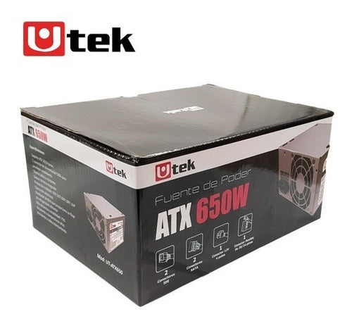 Fuente De Poder Atx 650w Para Pc / Utek