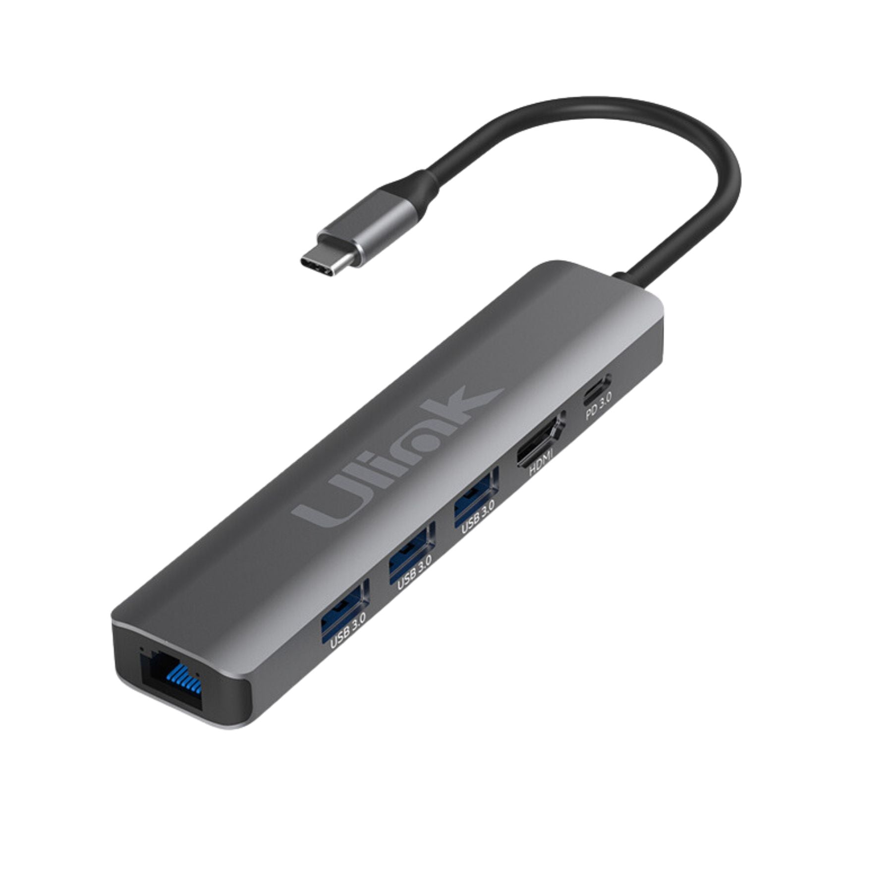 Imagen de Adaptador Multipuerto USB C 6 en 1 Ulink Alta Calidad Dispositivos