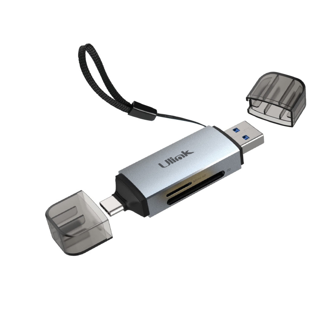 Imagen de Lector de Memorias Dual USB-C y USB-A 3.0 Aluminio UL-RD210 Dispositivos