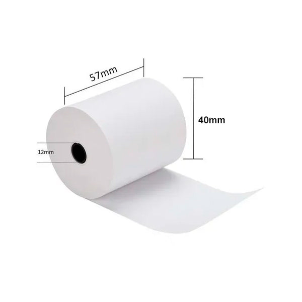 Rollo de Papel Térmico 57x40mm de 59 grs Pack X5 Unidades