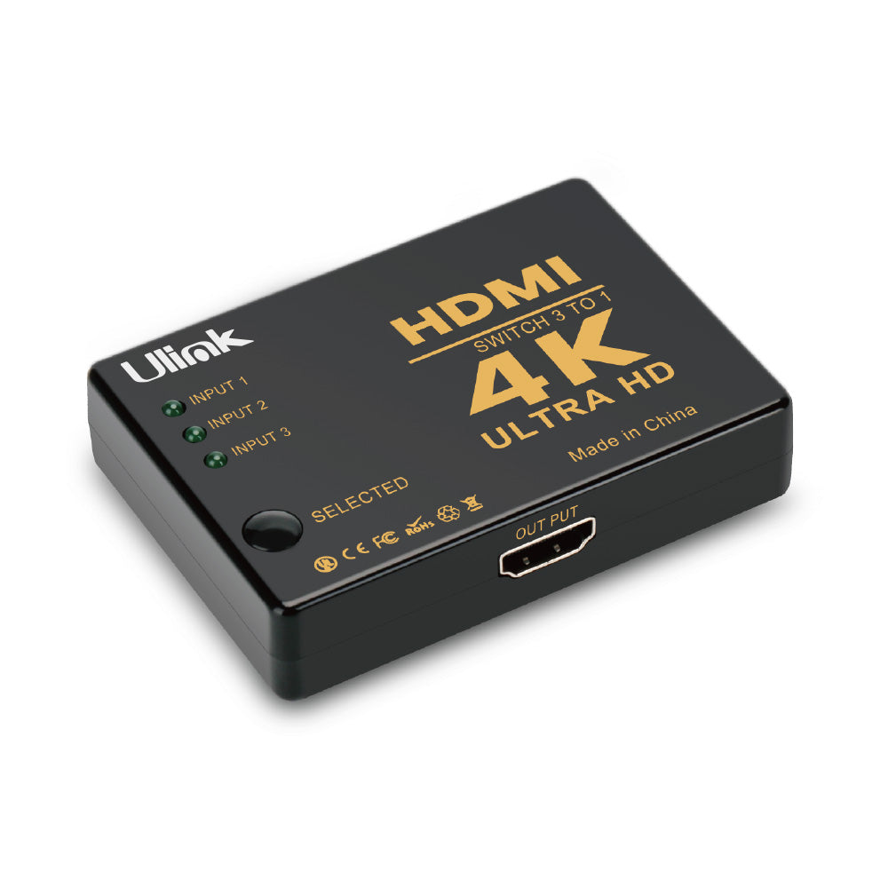 Imagen de Switch de video HDMI 4K de 3 puertos UL-VS4K3 Dispositivos