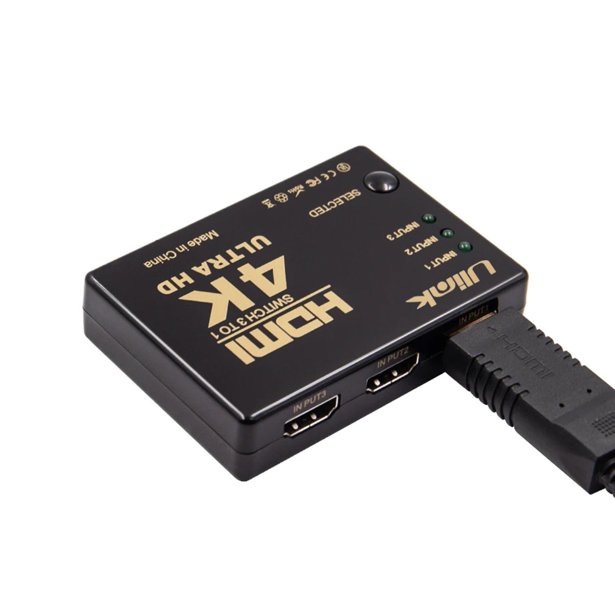 Switch de video HDMI 4K de 3 puertos UL-VS4K3 - switch video