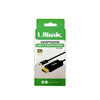 Cable USB C a Displayport 4K 60Hz mod. UL-CDP18 - cable displayport