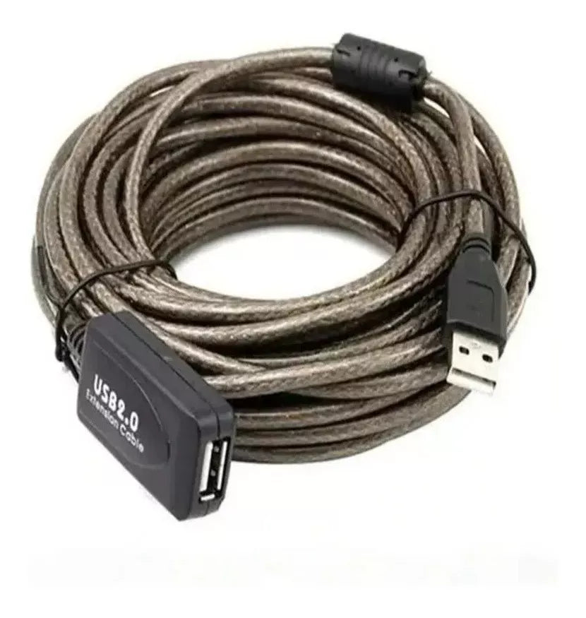 Imagen de Cable Extensión USB 10 Metros Activo 2.0 A-a Alta Calidad Dispositivos