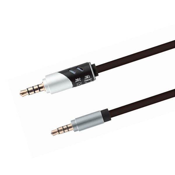 Cable de Audio Auxiliar Macho a Macho con Rotación 1.5Mts