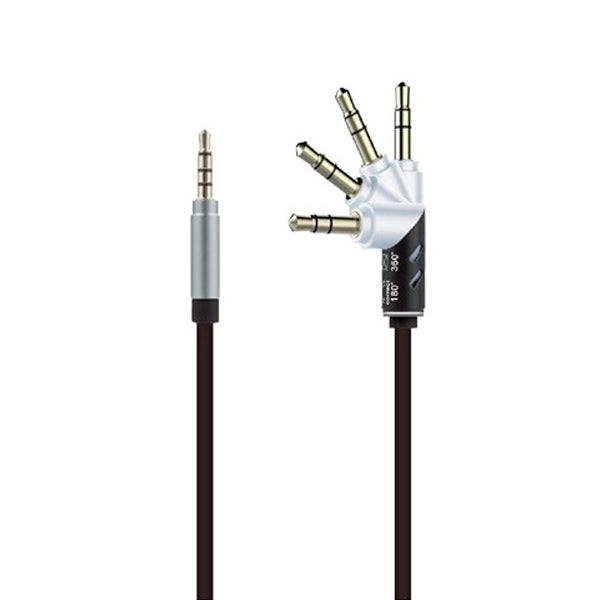 Cable de Audio Auxiliar Macho a Macho con Rotación 1.5Mts