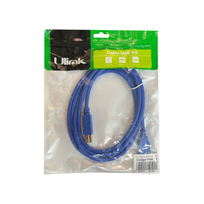 Cable Impresora USB 3.0 A a B 1.8m Alta Velocidad