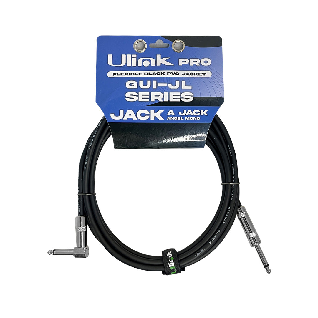 Cable de Audio 6.3mm con Conector en L - 3 Metros, Alta Calidad