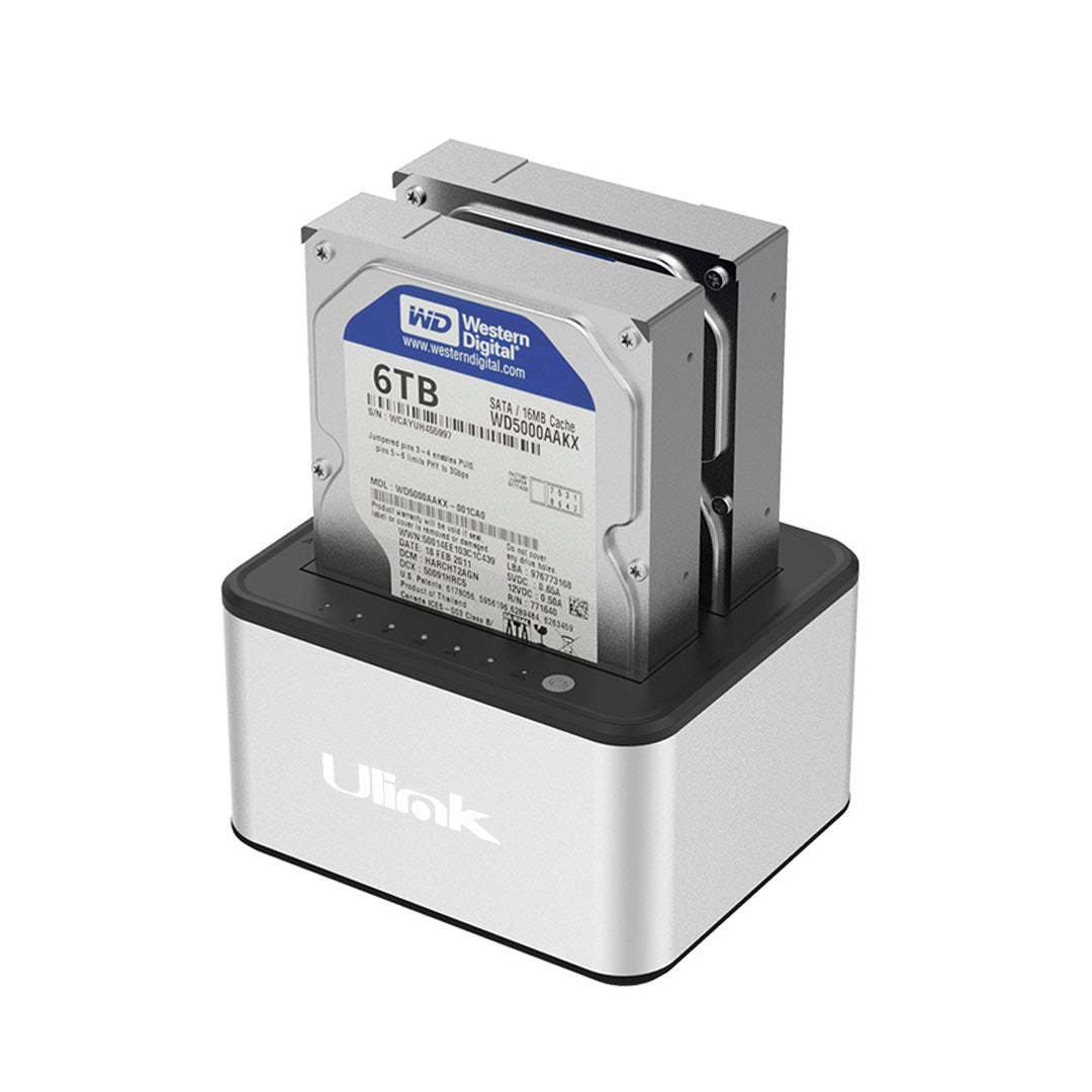 Imagen de Docking Station Ulink USB 3.0 A Sata Discos 2,5" Y 3,5" Clon Dispositivos