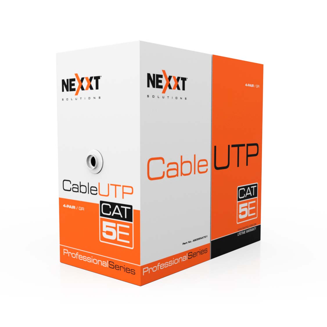 Cable de Red UTP Cat5e 100% Cobre 305Mts 24AWG Nexxt Azul - ab355nxt32 cable