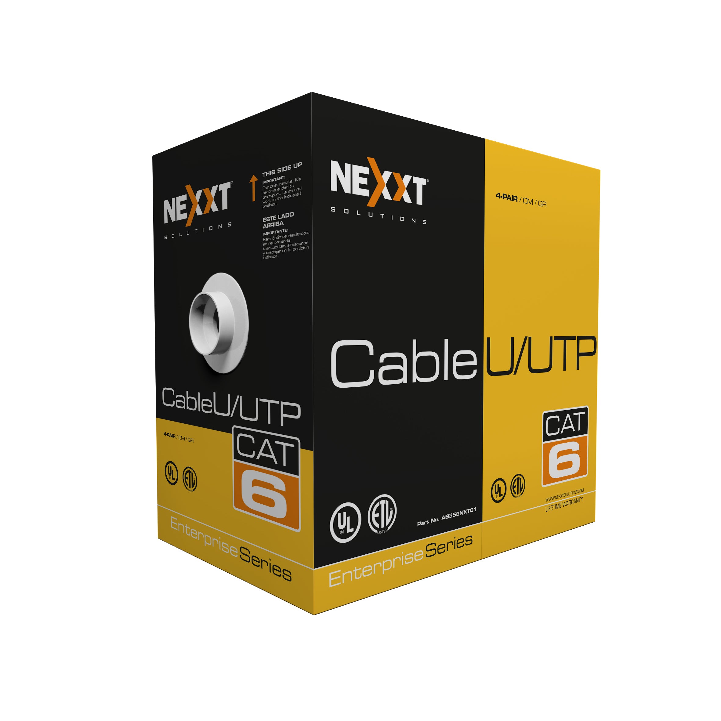 Cable de Red UTP Cat6 100% Cobre 305Mts 23AWG Nexxt Azul - ab356nxt32 cable