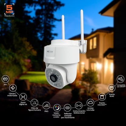 Camara de Seguridad Wifi Nexxt Home NHC-OP10 Outdoor PTZ - cámara inteligente