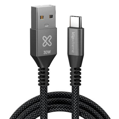 Cable USB‑A a USB‑C Klip Xtreme KAC‑050 30 W 1m trenzado
