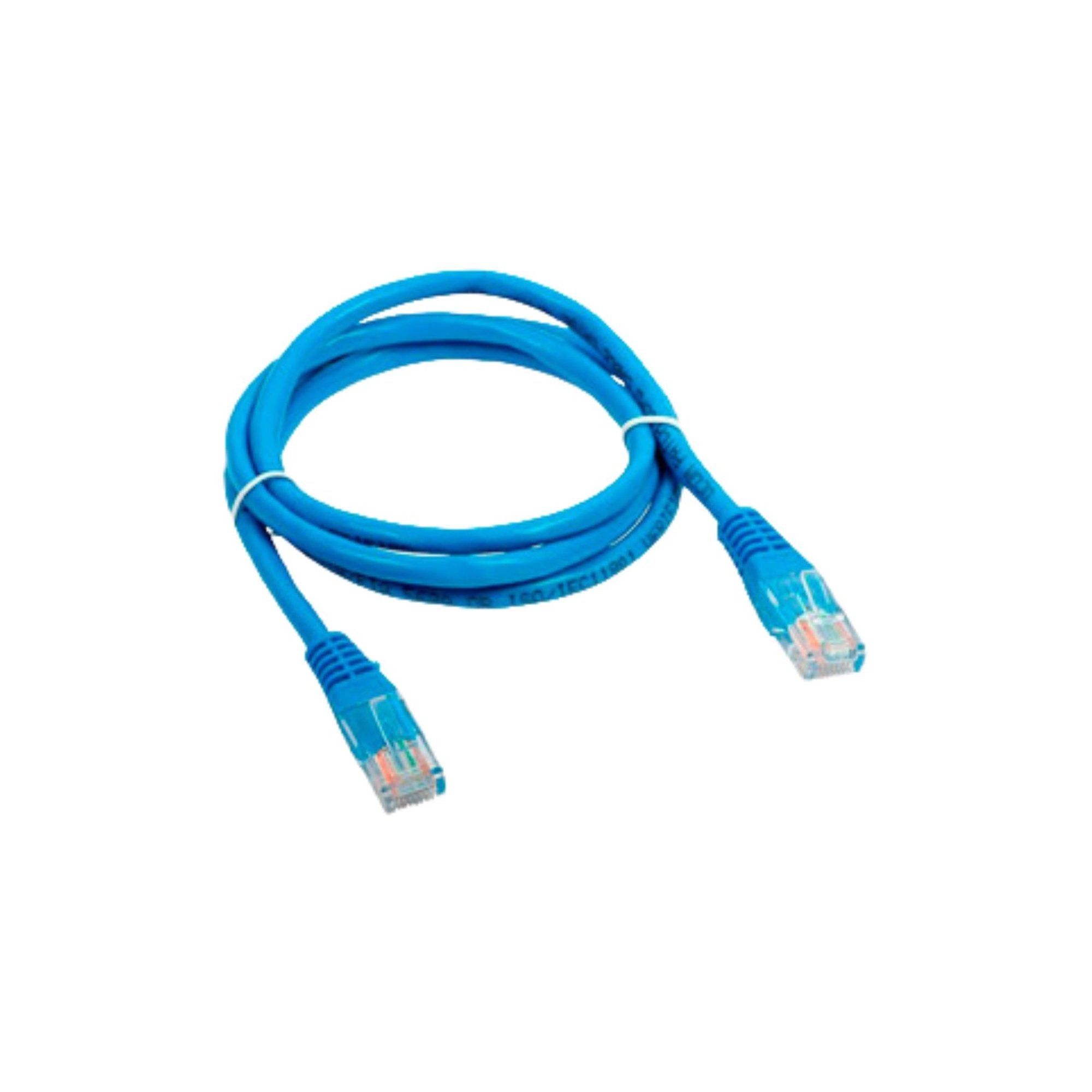 Cable De Red Patch Cord Certificado Cat5E 0.5 Mts 50cm Azul - optimiza conectividad