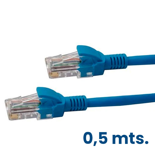 Imagen de Cable De Red / Patch Cord Certificado Cat6 50cm Azul