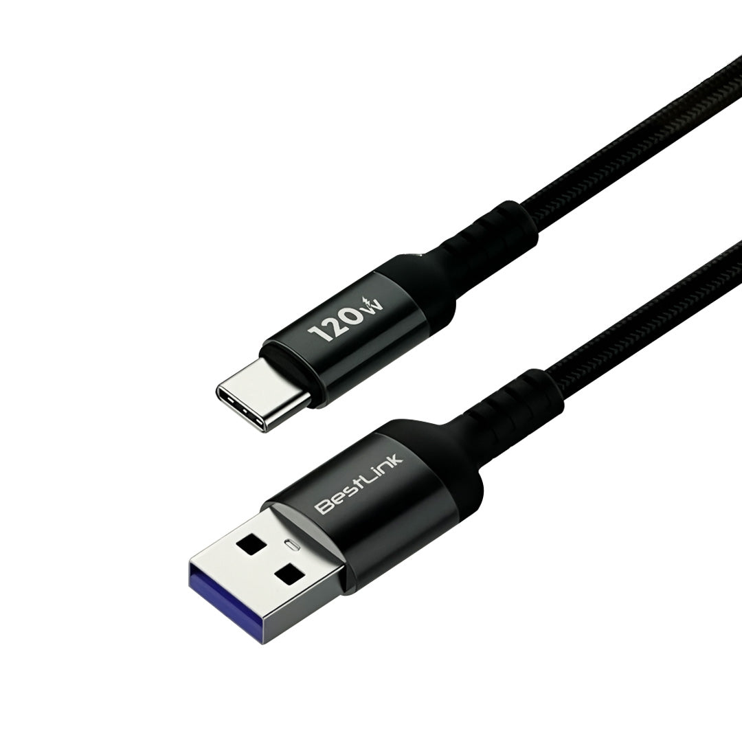 Imagen de Cable USB A a USB C Carga Rápida 120W 2Mts Resistente y Anti Dispositivos