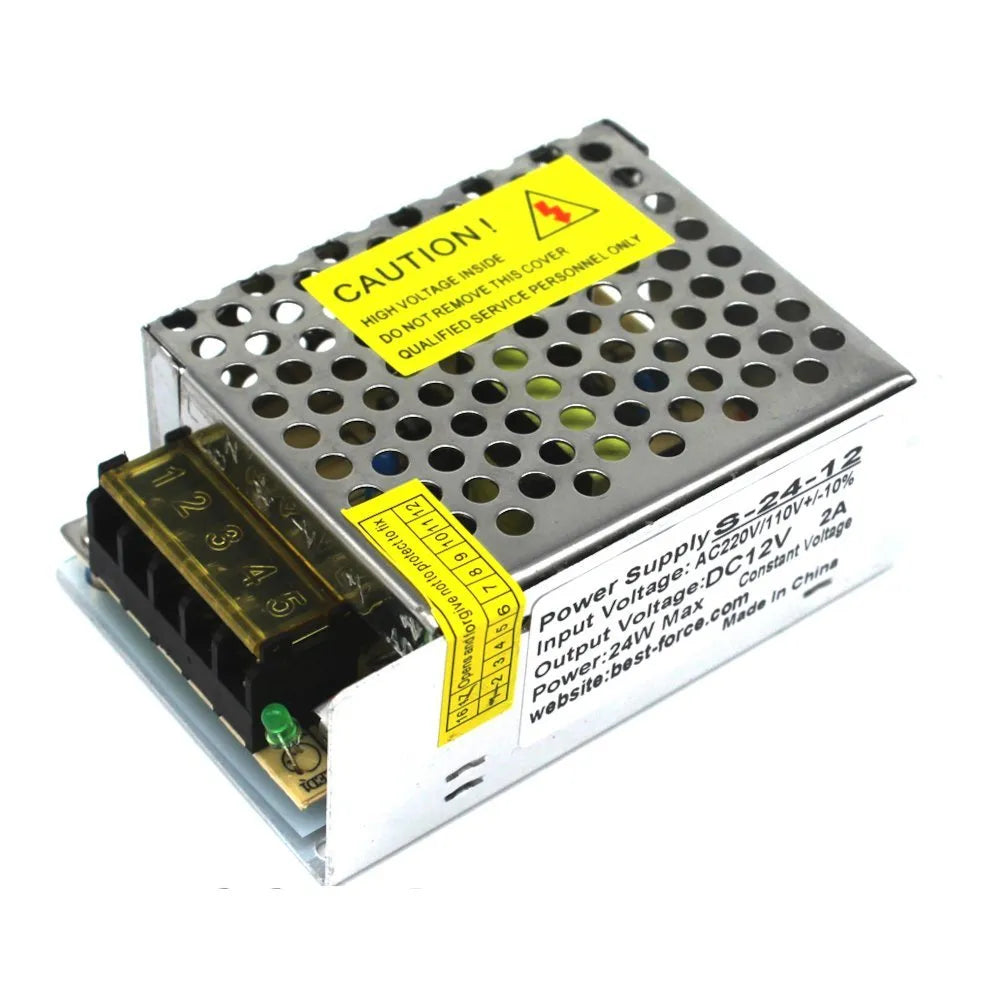 Fuente De Poder 12v 2Amp Para Tira Led Y Cámaras De Segurida - fuente poder