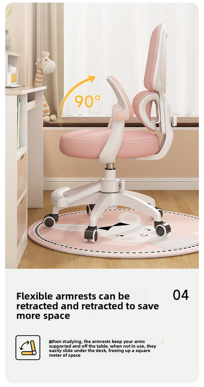 Silla de Escritorio Infantil Ergonomica Regulable 608F Apoyabrazos