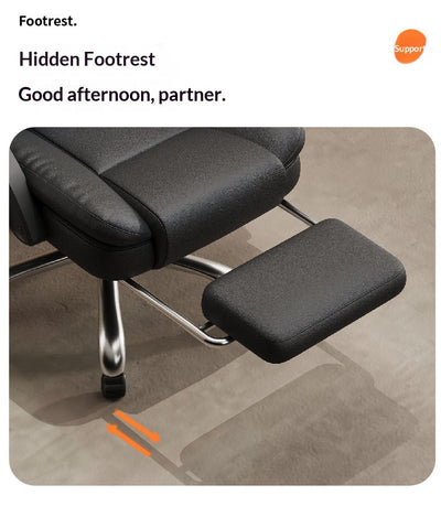 Silla De Trabajo Ergonomica Reclinable Cojin Lumbar Cuero