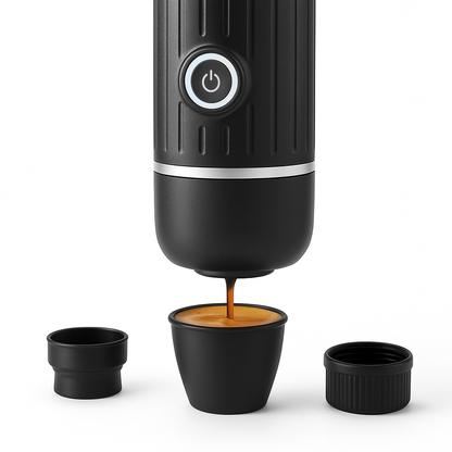 Cafetera portátil para Cápsulas y Café Molido con Calentador de Agua - disfruta café